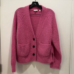 A.L.C. Cleveland Bubblegum Knit Cardigan, Sz Small